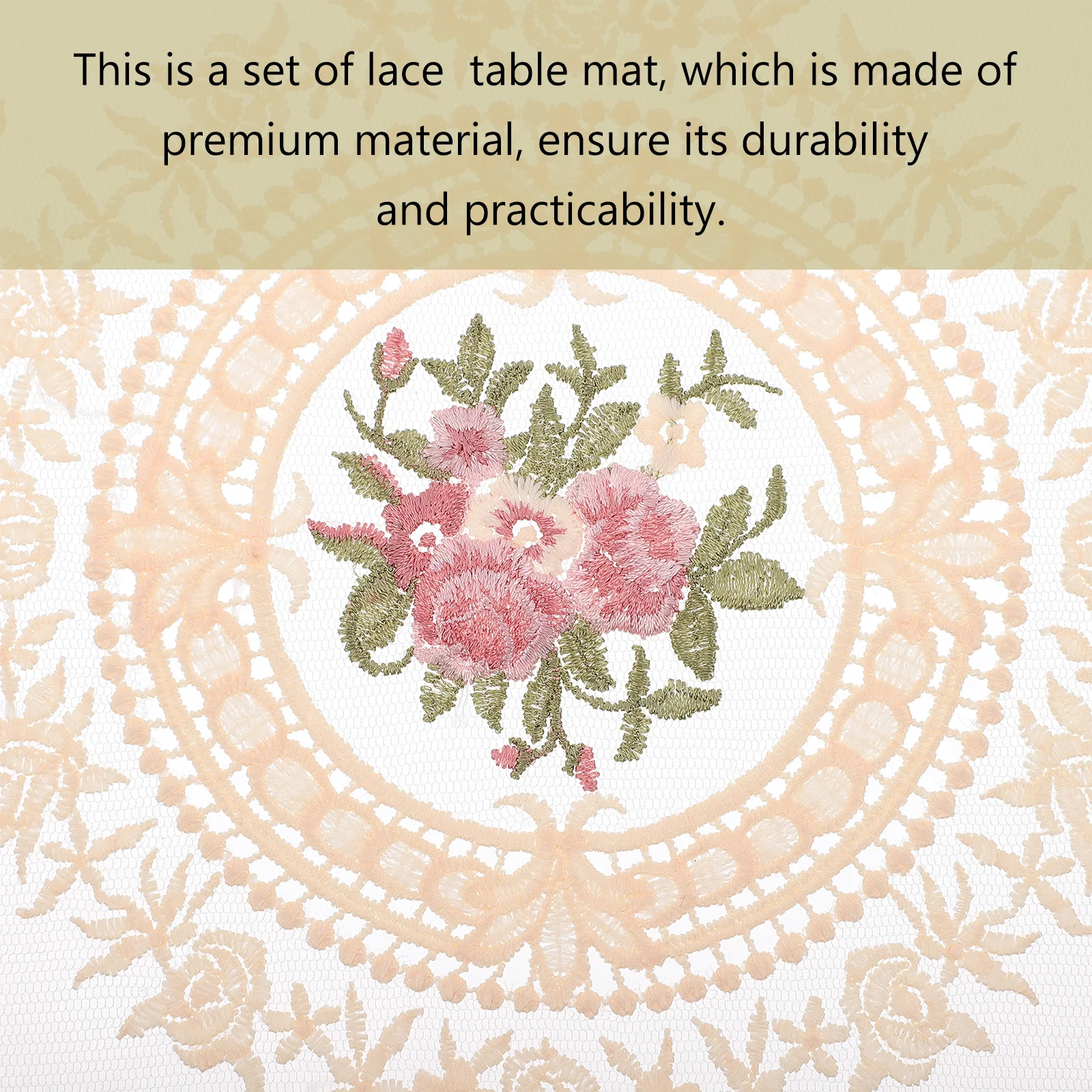 

2 шт. элегантные кружевные салфетки стереоскопической вышивкой многоразовые коврики для чашек аксессуары для стола тонкая работа длительное использование