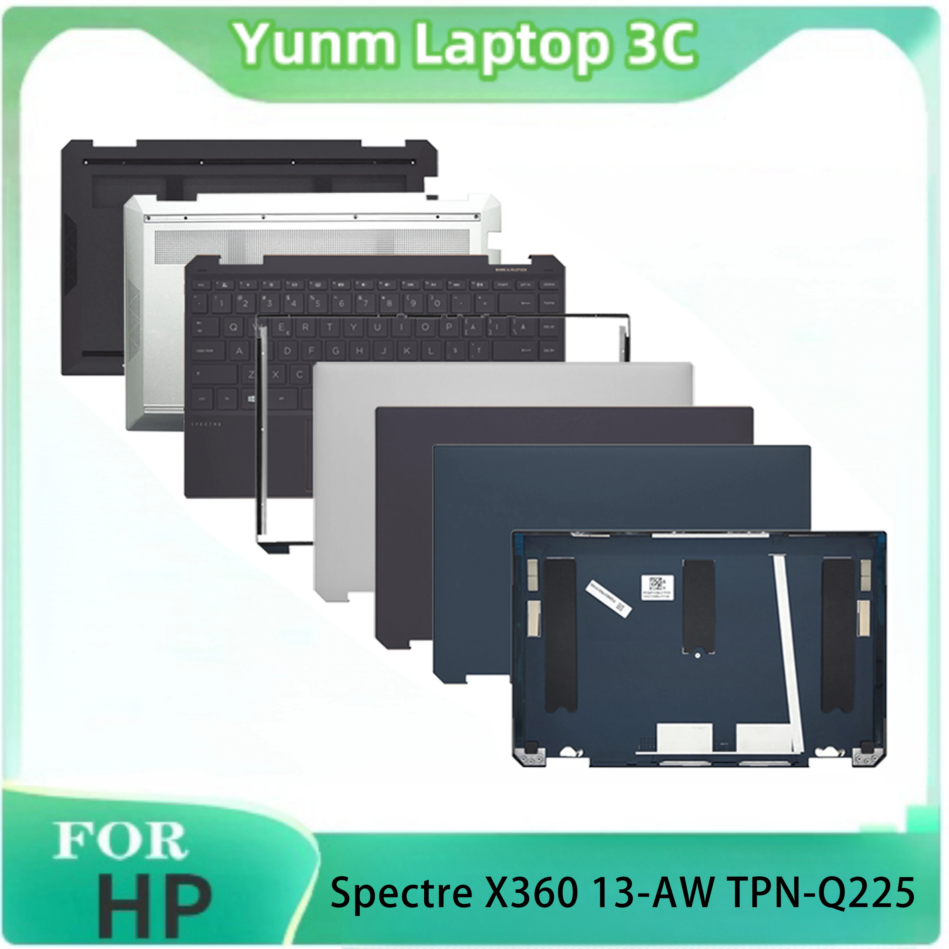 

New For HP Spectre X360 13-AW TPN-Q225 Laptop Case LCD Back Cover LCD Bezel Palmrest Keyboard Bottom Case Top Rear Upper Housing