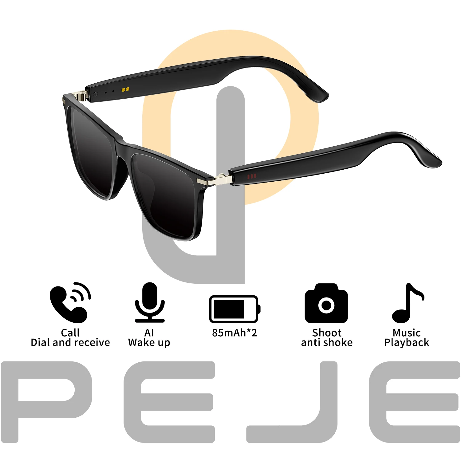 

Умные фотохромные очки PEJE, умные аудиоочки, умные очки с функцией Bluetooth-звонков и воспроизведения музыки.