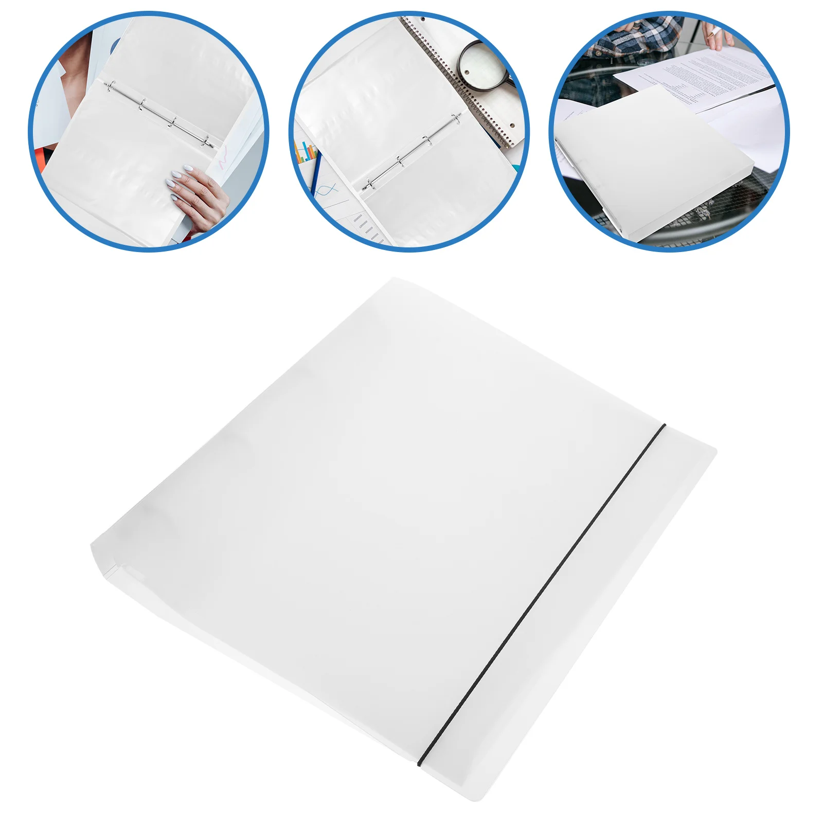 

1 Set A4 Magazine File Folder Resistant Document Organizer For Office Home School Easy Carry Loose Leaf Folder Files