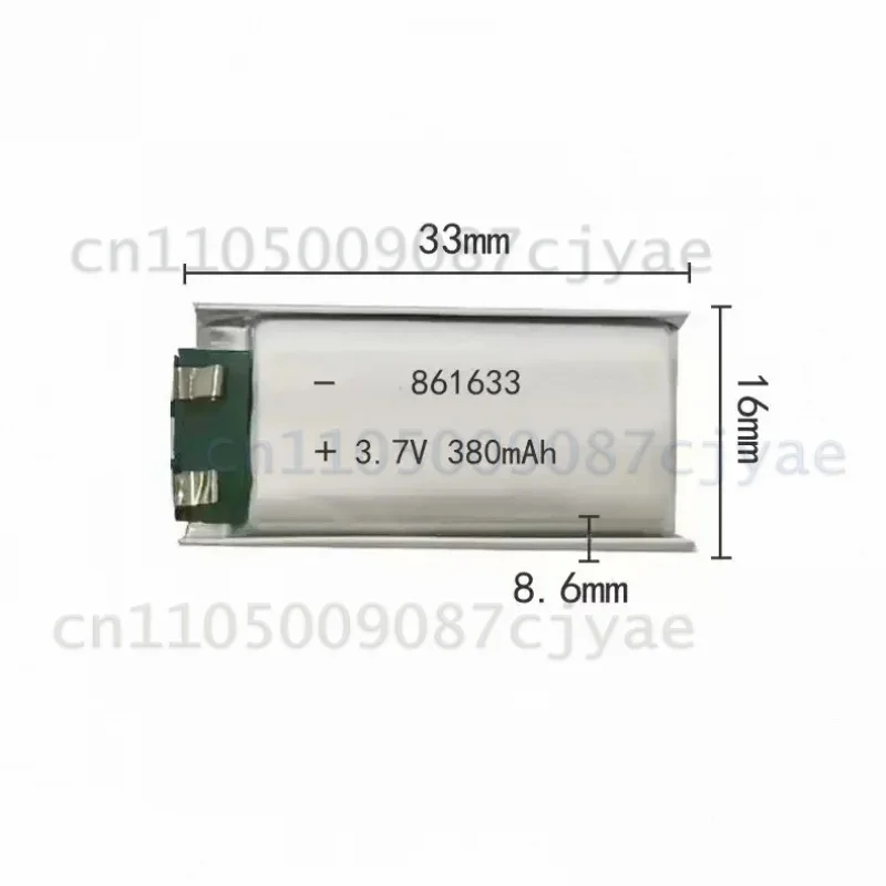 Power Supply Battery 861633 3.7V 380mAh 10C High Rate Polymer Lithium Battery Pure Cobalt Core