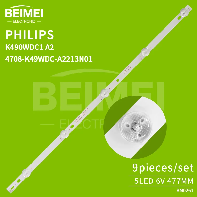 Backlight Strip K490wdc1 A2 4708-k49wdc-a2213n01led Strip Licht Philips 49 Bdl3056q Led Strip 9 Stks/set