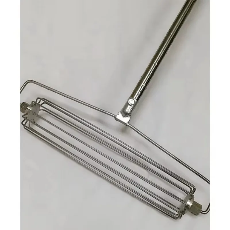 Stainless Steel Heavy Effort Saving Yard Garden Lawn Bunker Leveling Tool Soil Sand Dirt Surfaces Sand Roller Golf Rake Leveler