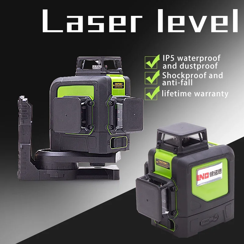 LND  3d Self Leveling Green Laser Level 360 Degree 12 Lines Horizontal&Vertical