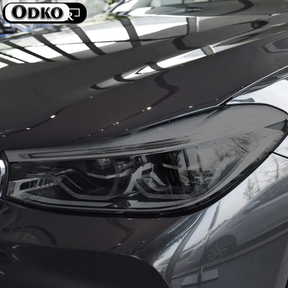Car Headlight Tint Smoked Black Protective Film TPU Sticker For BMW F30 F31 G20 F10 F11 G30 F40 F32 F22 F36 F07 F34 G32 G11 G15 - Image 6