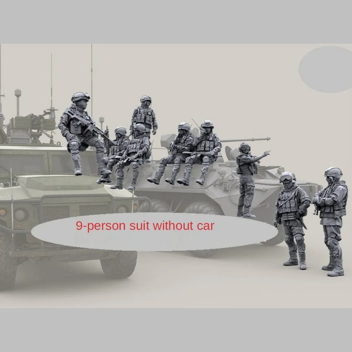 1/35 resin soldier model GK Russian Special Forces (only 9 members without vehicles) Unassembled and unpainted DIY kit 1177R