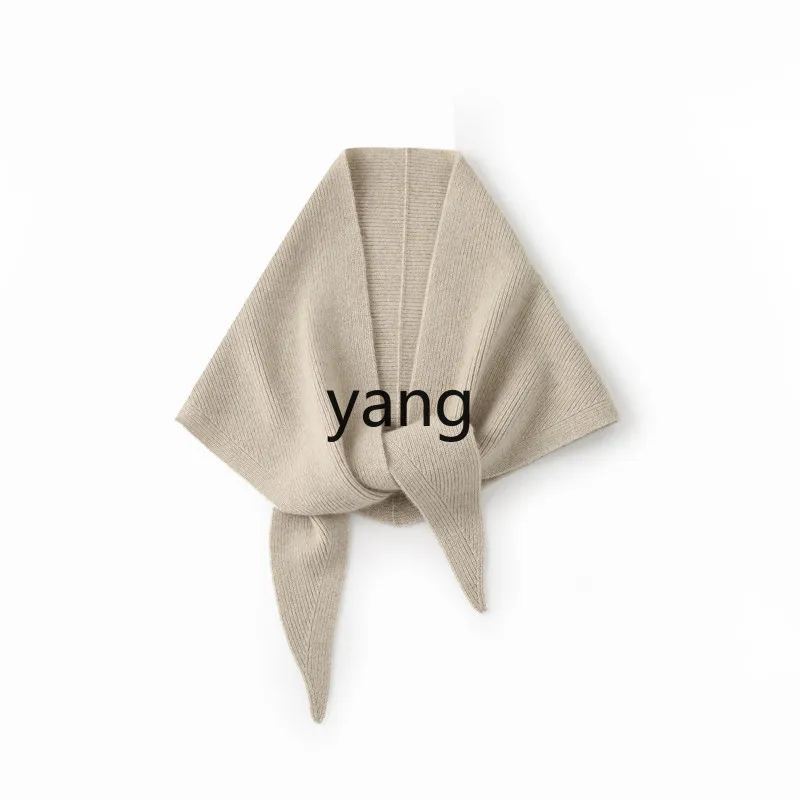 

LMM100% cashmere triangle scarf women's small shawl warm knitted cashmere scarf scarf autumn and winter new