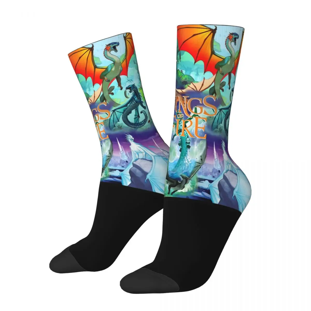 Spring Autumn Winter Cool Men's Women's Wings Of Fire All Together Socks Merch Sports Socks Warm Wonderful Gifts