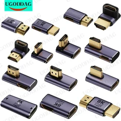 8K HDMI-compatible Extender Adapter 90 Degree Male To Female Converter 4K 120Hz UHD2.1 Elbow For PS4 PS5 HDTV Laptop Monitor