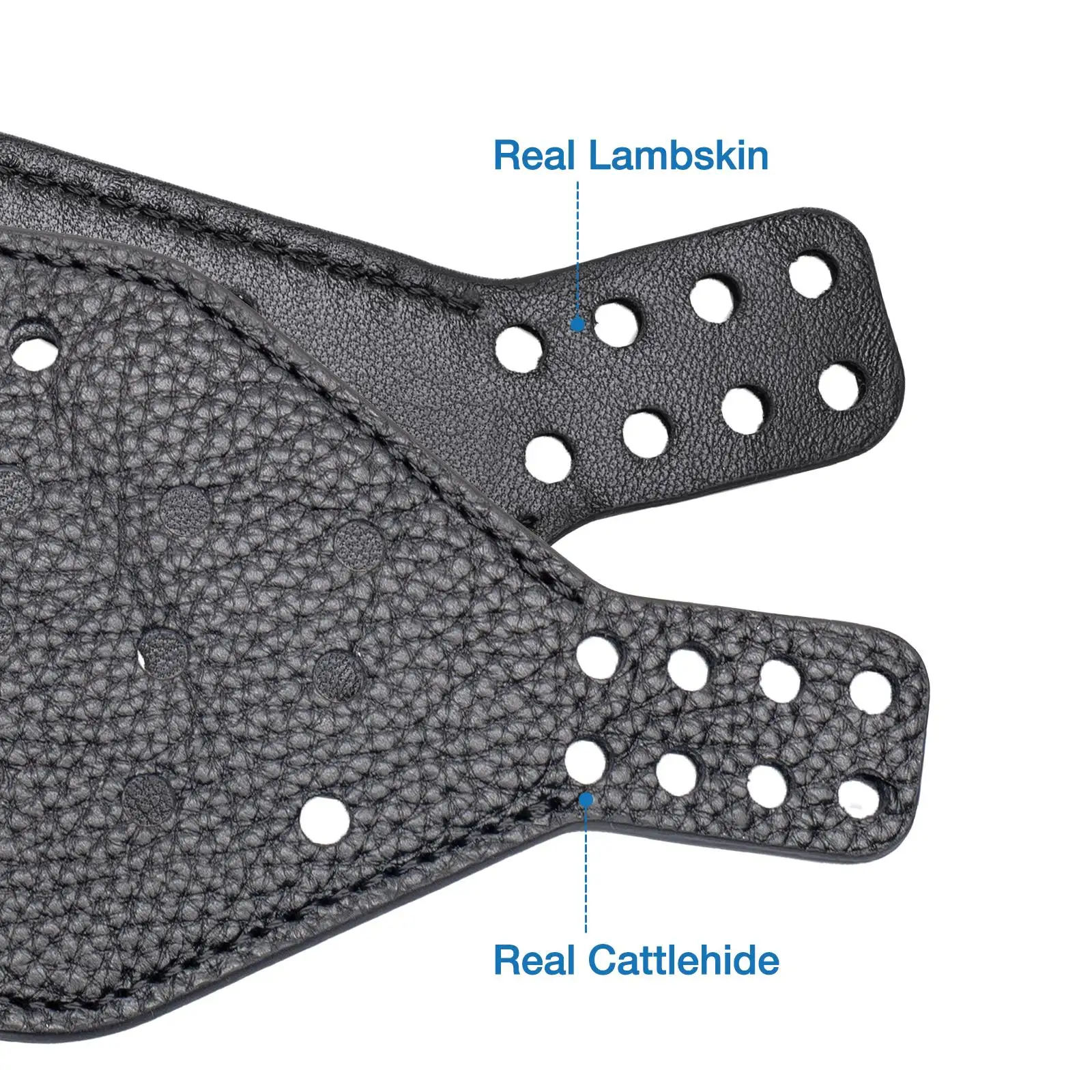 Super Wide Hexagon Genuine Leather Headband Strap for Audeze Maxwell & MM-100, Reversible Cattlehide & Lambskin Leather view 2