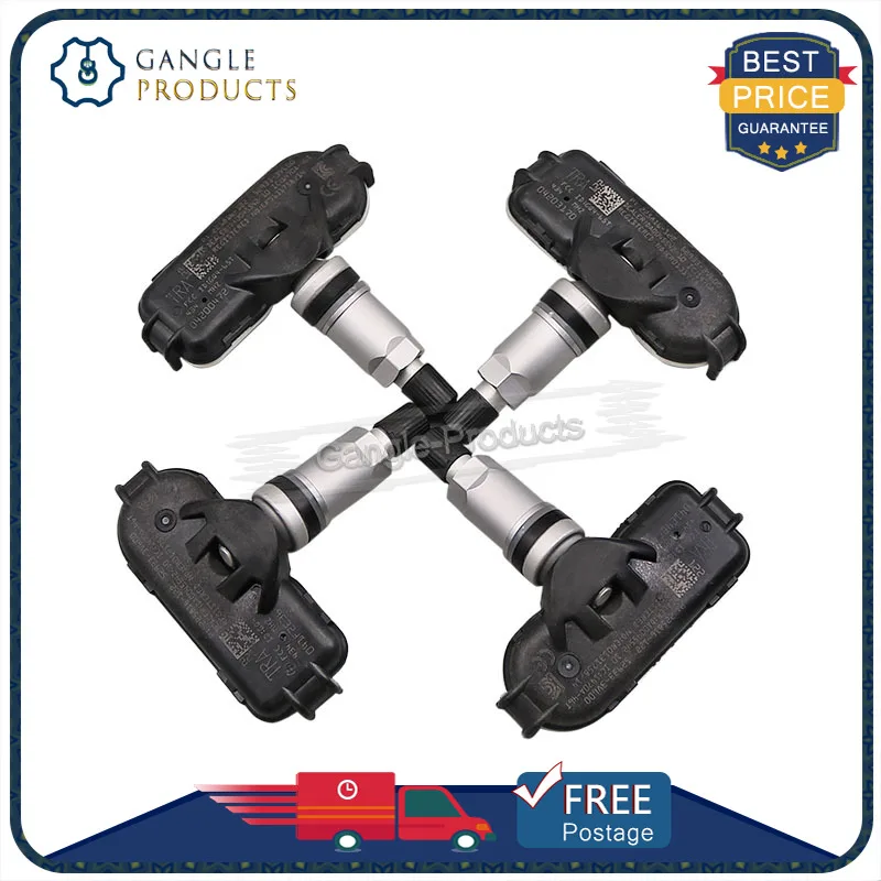 4PCS 52933-3V600 For Hyundai Grandeur HG 2011-2014 I40 VF 2014-2021 Kia Rio UB 2011-2017 Tire Pressure Monitor Sensor 433MHz