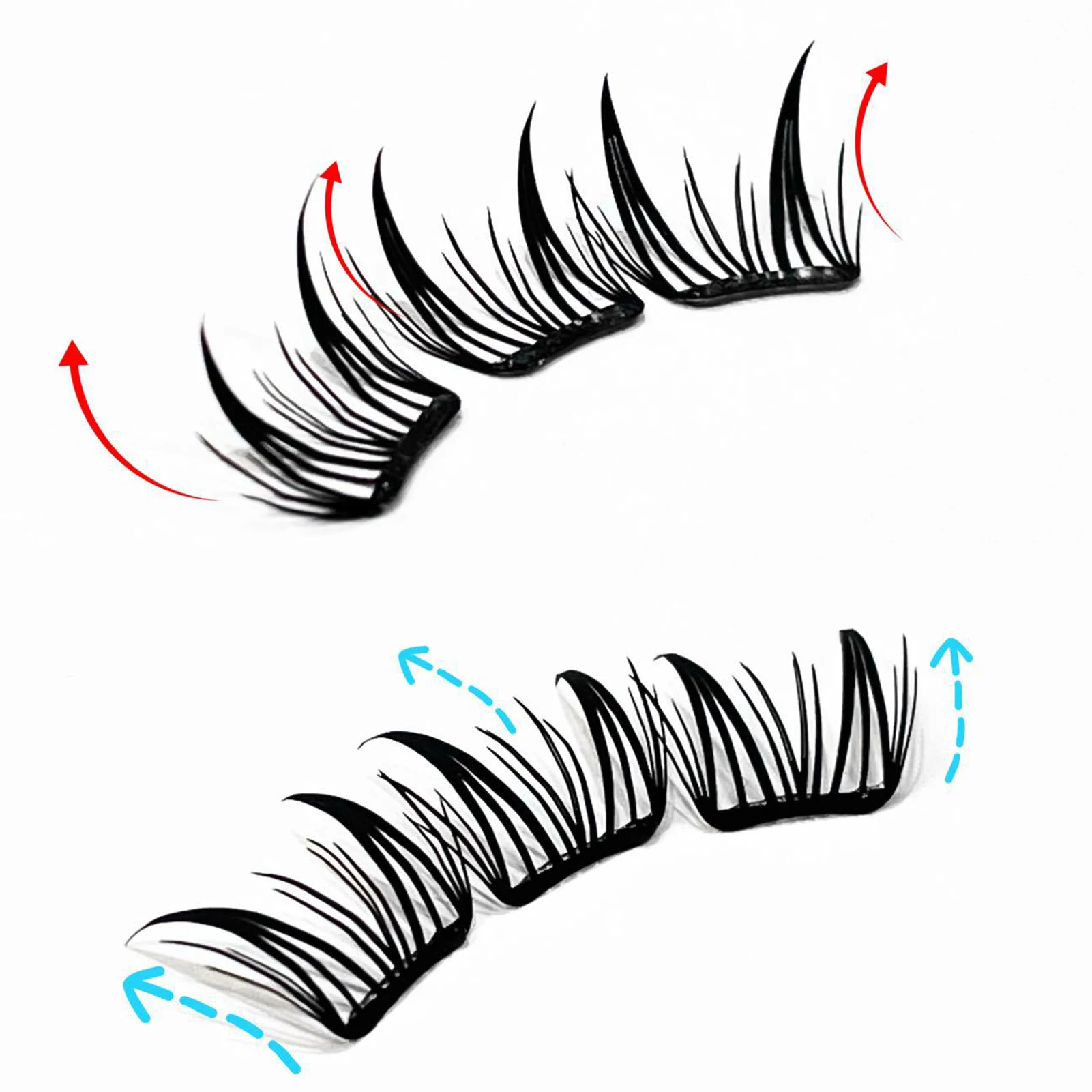 False Eyelashes C Curl Natural & Wispy Lash Wisps Manga Self Adhesive Eyelashes Perfect for Girls Night Out Eye Makeup Tools