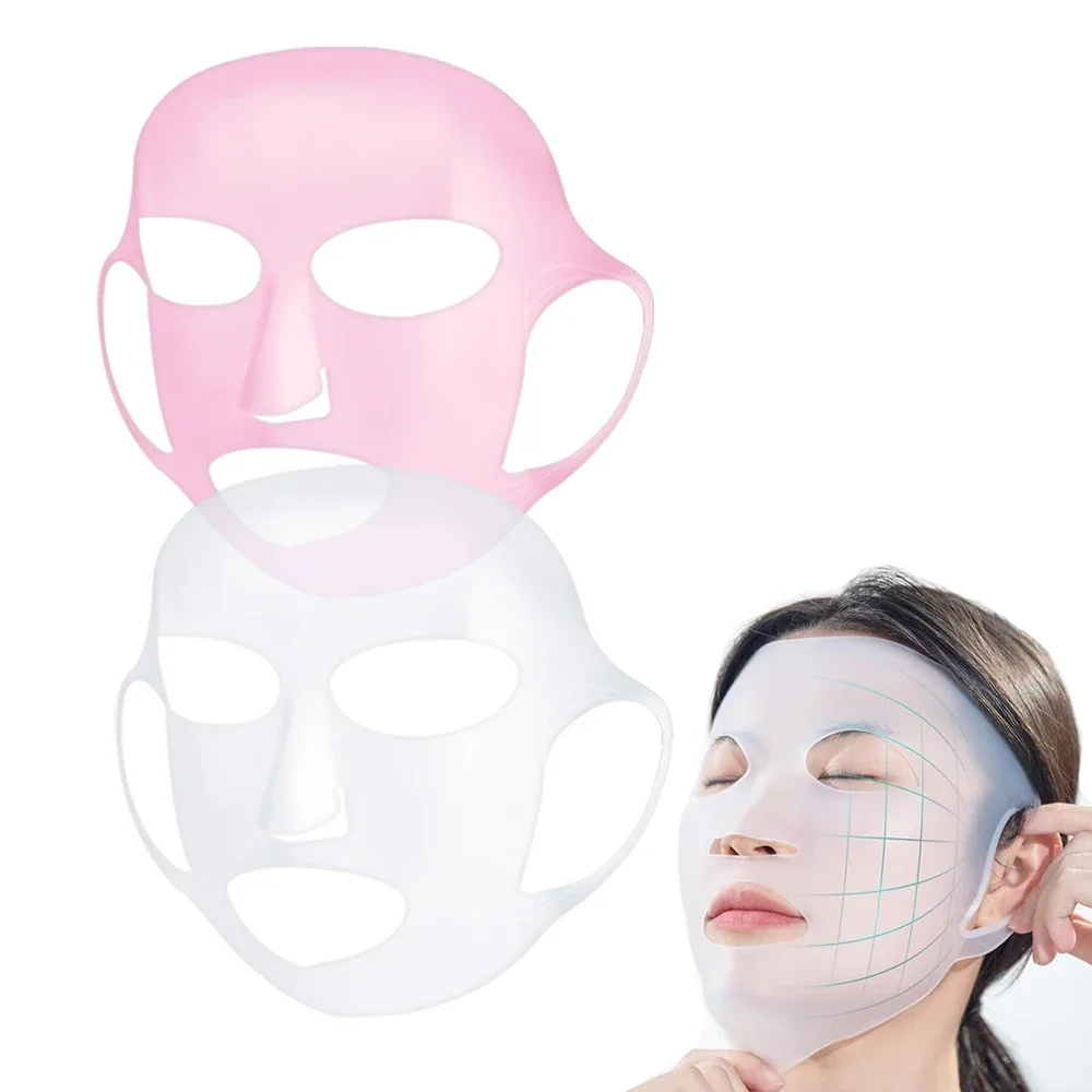 3D Silicone Facial Mask Cover Reusable Ear Hanging Anti-aging Moisturizing Face Shield Double Absorption Anti Evaporation Mask