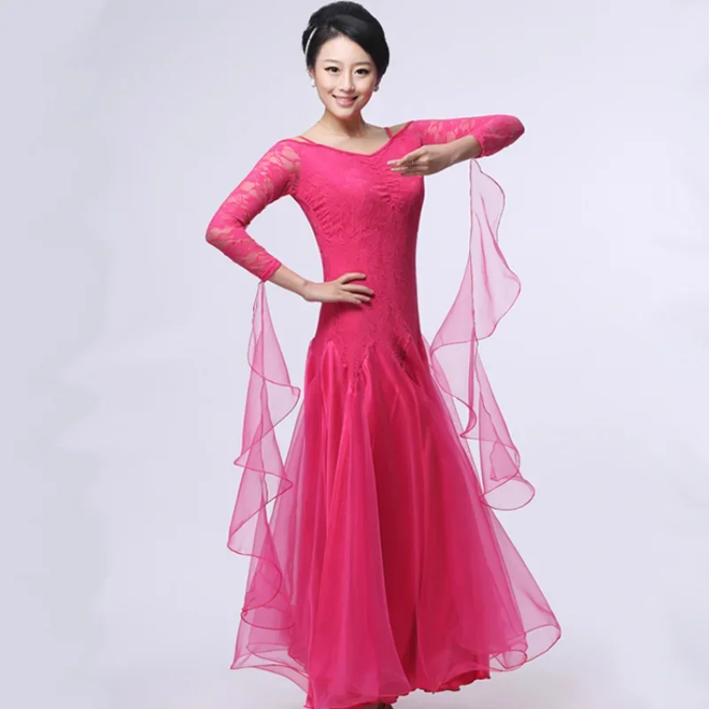 Modern Dance Dress National Standard Dance Women Ballroom Performance Costumes Waltz Tango Foxtrot Flamenco Dance Dresses