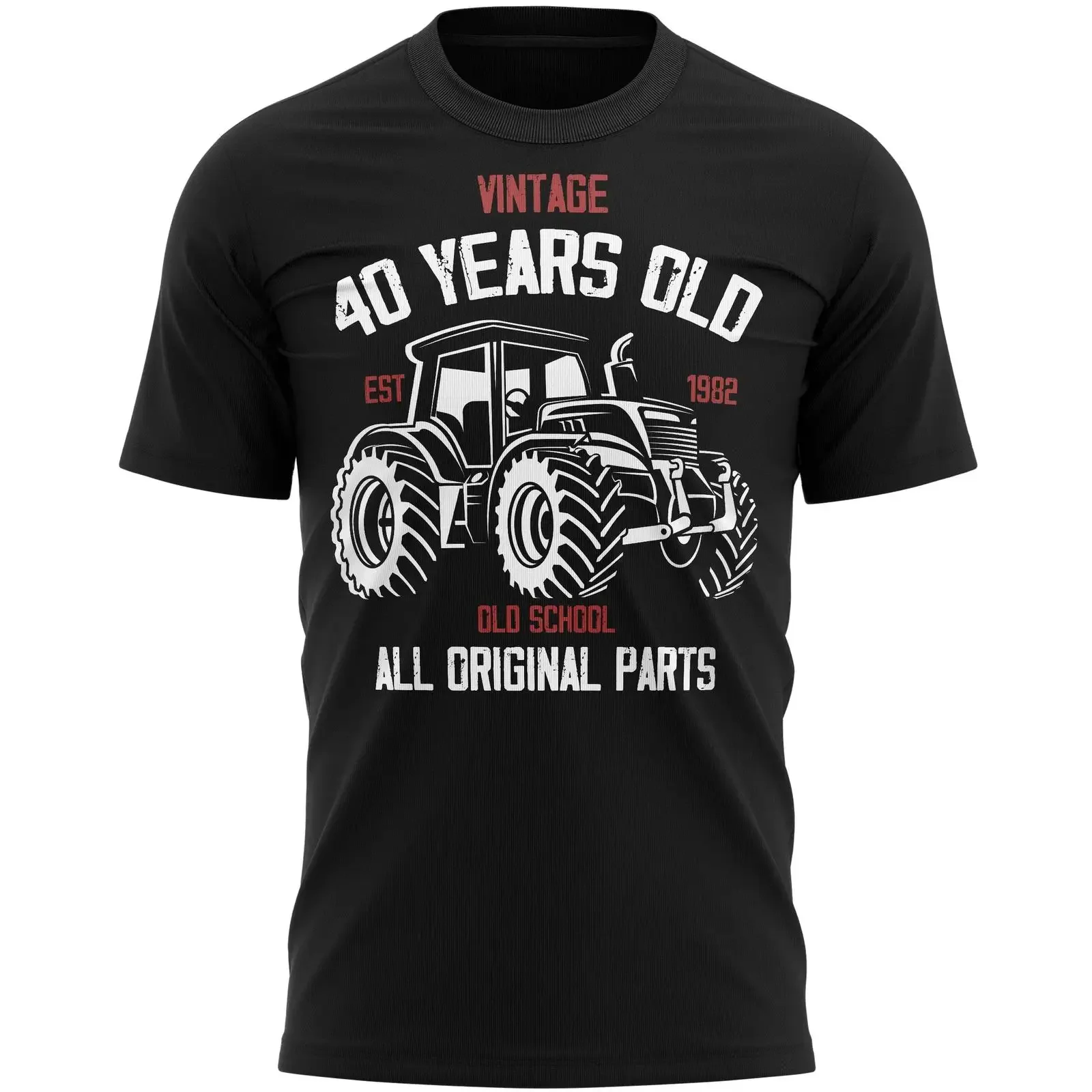 Vintage personalisiertes Traktor T Shirt Geburtstag Feier Papa Geschenk für Männer Herren vintage Washed Stylish Slightly