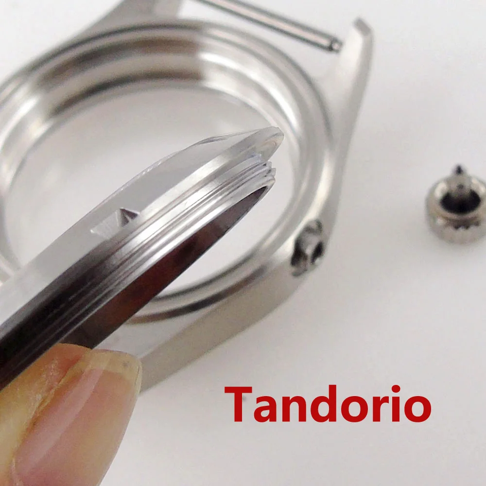 20ATM Tandorio 36mm Stainless Steel Pilot Brushed Watch Case Sapphire Glass For NH34A NH35A NH36A ETA2824 PT5000 Auto Movement