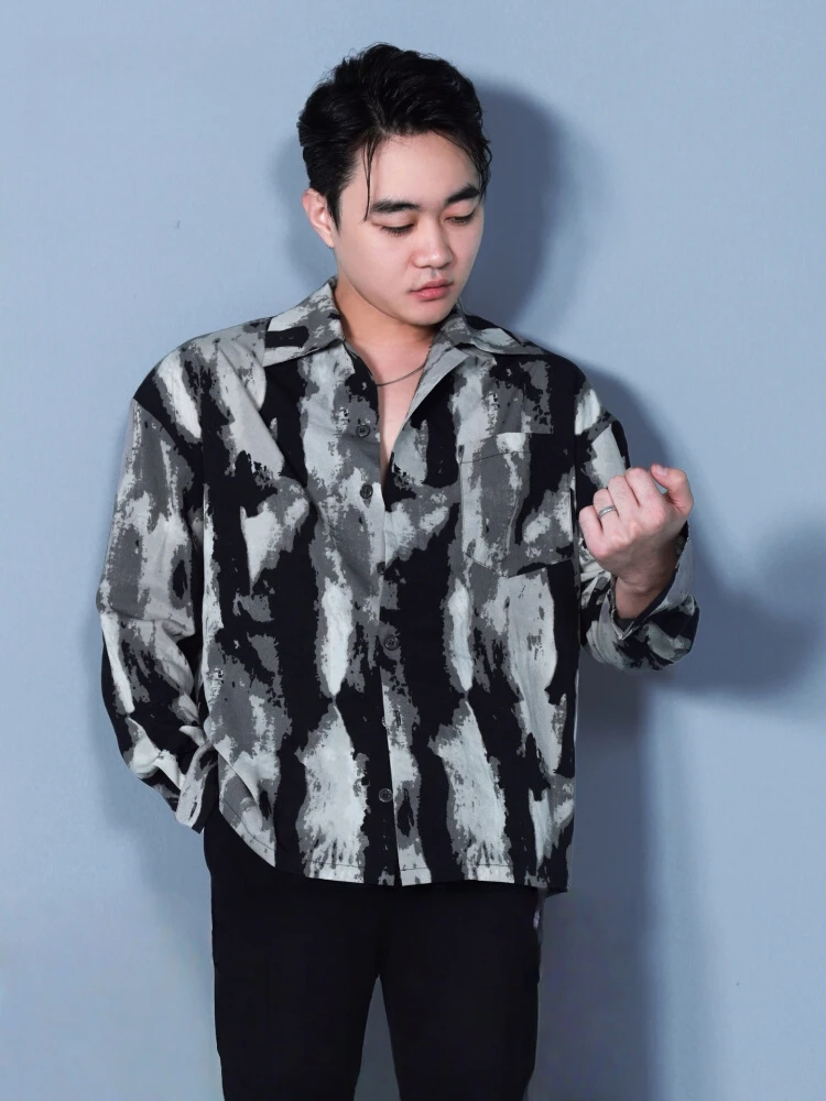 

Men's Adult Latin Dance Dress Modern Dance Costumes Shirt China style Top Practice Clothing Ballroom Dance Accessories Top Shirt