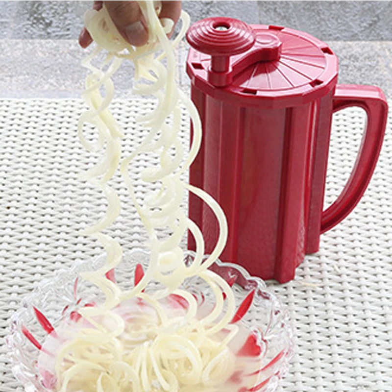 Manual Spiral Potato Slicer Twisted Ham Sausage Slicer Stainless Steel Blade Street Food Processing Potato Tower Machine
