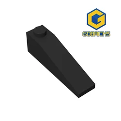 Gobricks-10 piezas de piezas MOC 60477, pendiente de 18 ° 4x1, Compatible con bloques de construcción DIY, rompecabezas de partículas, juguete para regalo