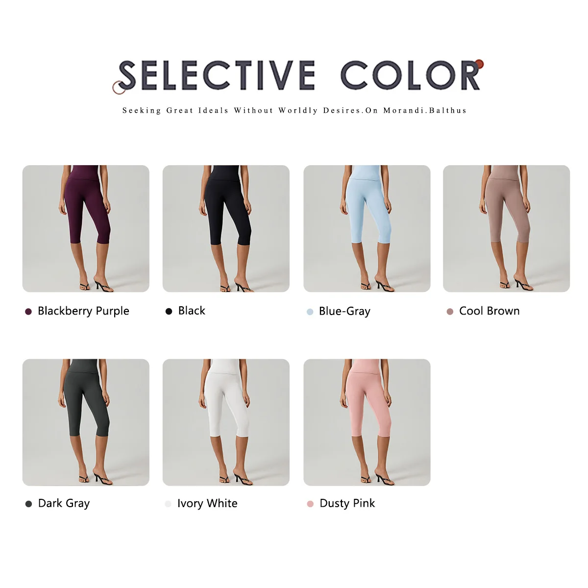Ctenkevet 3/4-Yogahose mit hoher Taille für Damen, Sommer, Hüfthebende Capri-Leggings, Turnhose, Sportmode für Damen – Detail 7