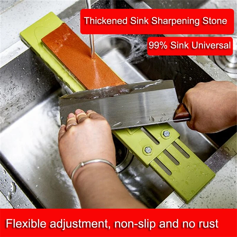 Adjustable Over Sink Sharpening Stone Base Holder Retractable Non-slip Whetstone Grinding For Knife Sink Bridge Fits Kitchen