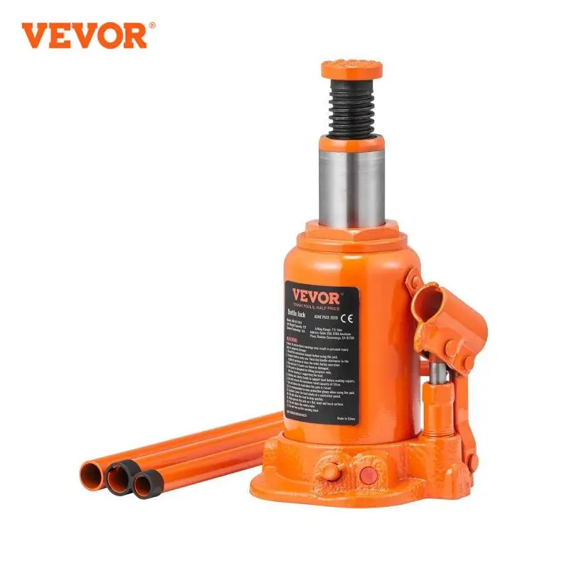 VEVOR Hydraulic Bottle Jack 12T/20T All Welded Bottle Jack with 3-section Long Handle for Pickup Truck,Truck,Car,RV, Auto Repair