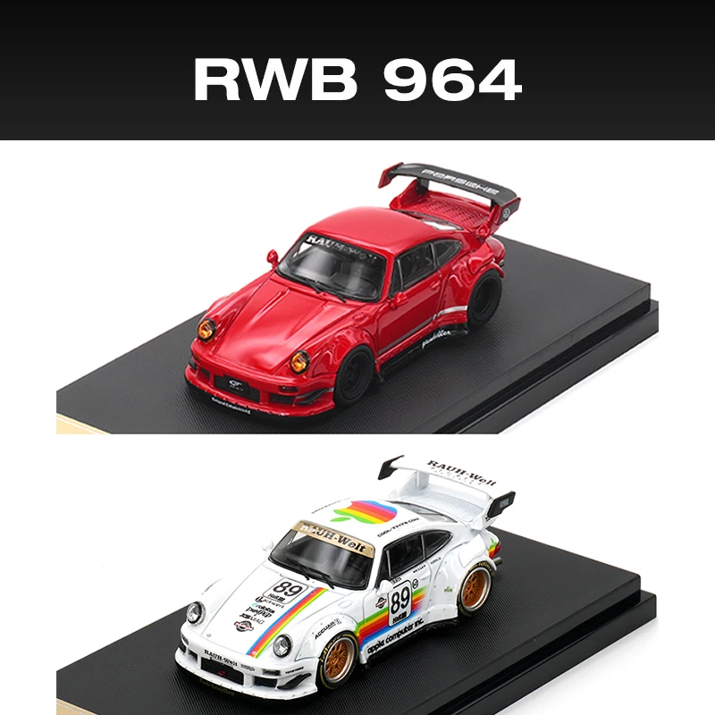 

STAR RWB 964 930 GT Tail 1:64 Red White Diecast Car Model Collect Miniature Toys