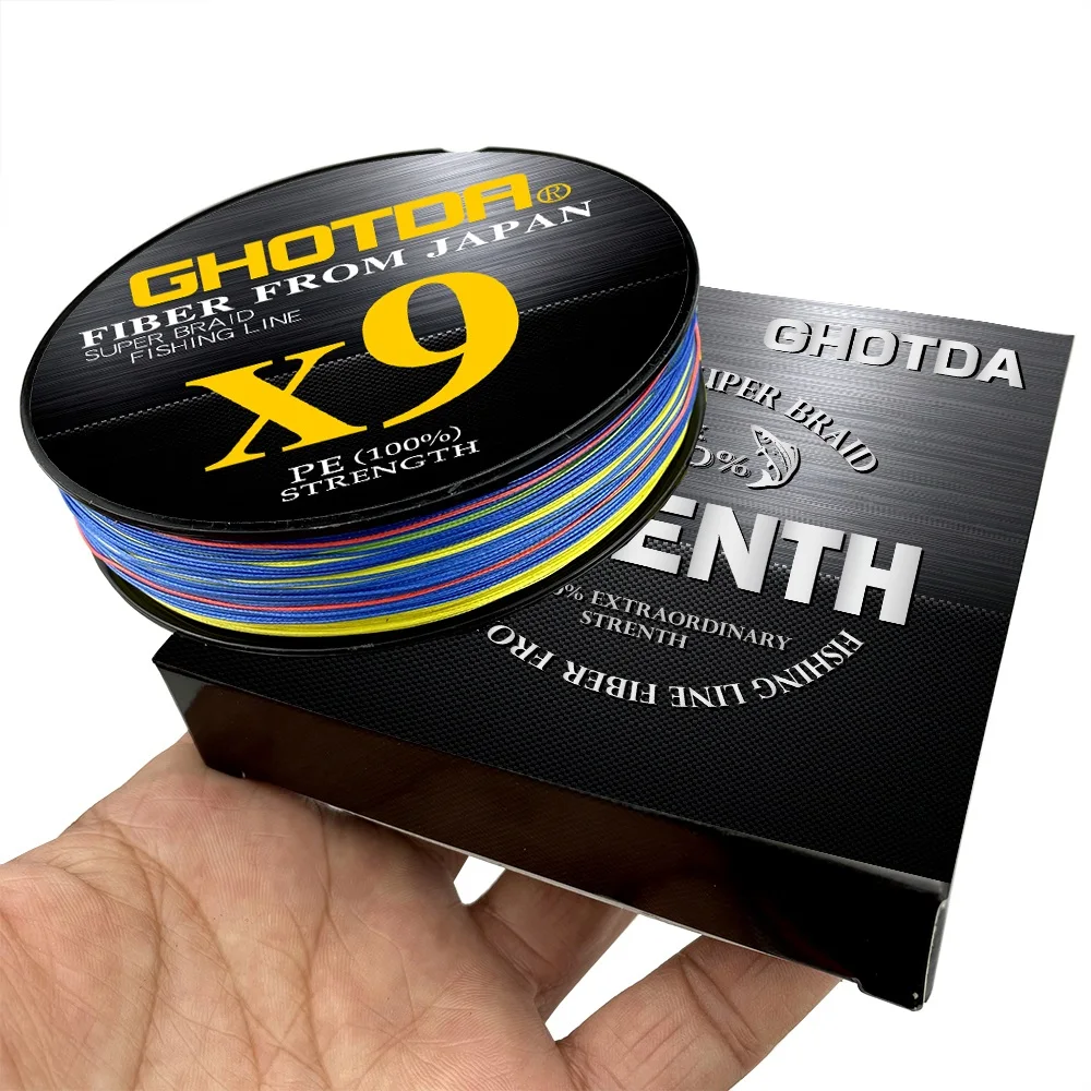 GHOTDA 12 Strands 9 Strands 100m Fishing Line Braided Pe Super Strong Carp Sea Ocean Multifilament Wire 0.6#-8.0# Fishing Tools
