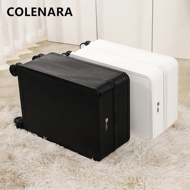 Colenara-男性と女性のためのラップトップボードケース、USB充電付きトロリースーツケース、機内持ち込み手荷物、旅行用ラゲッジボックス、20インチ、フロントスーツケース