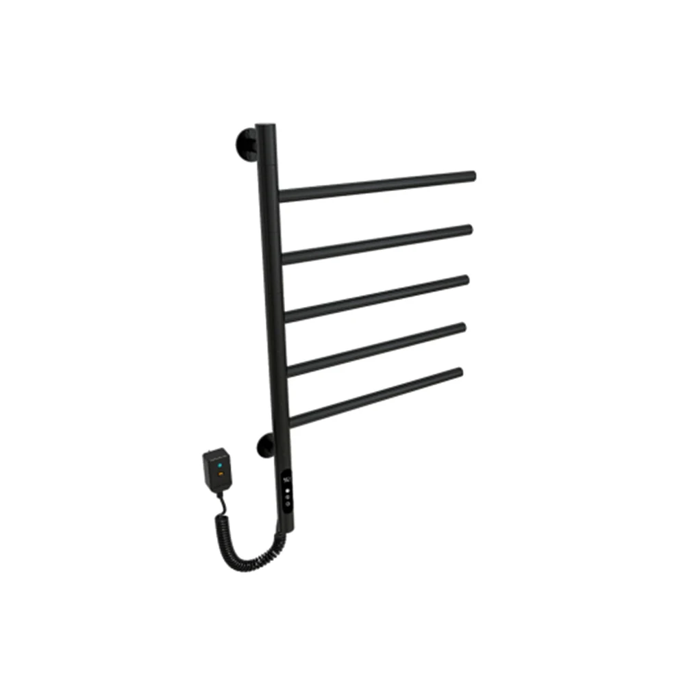 2 in 1 Hardwired or Plug in Aluminum Alloy 110V Electric Heated Towel Warmer Rack Bathroom Wall Mounted Fast Drying Radiator