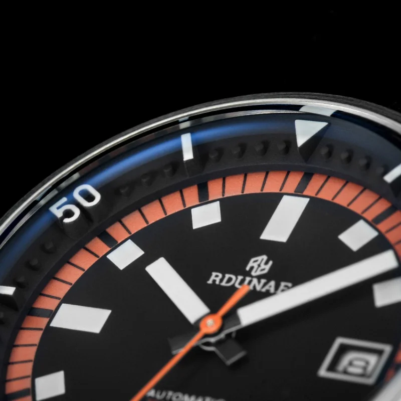 Rdunae Antique Men's Diving Mechanical Watch R3 Luxury Fashion Sapphire Glass Nh35A Movement Automatic Stainless Steel Watch
