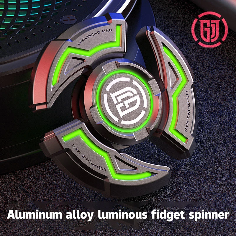 Luminous Fidget Spinner Multifunctional Metal Alloy Anti Stress Hand Spinner Fingertip Spinning Fidget Toys For Kids Adult Gift