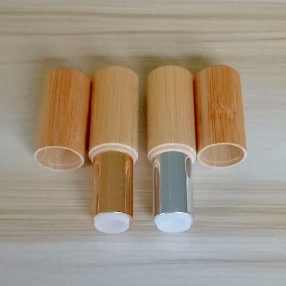 12.1 مللي متر أنبوب بلسم أحمر الشفاه الفارغ الخيزران نمط دفع عجلة آلية السلس الاستغناء الحاويات DIY بها بنفسك العناية بالشفاه أنبوب بلسم الشفاه #3