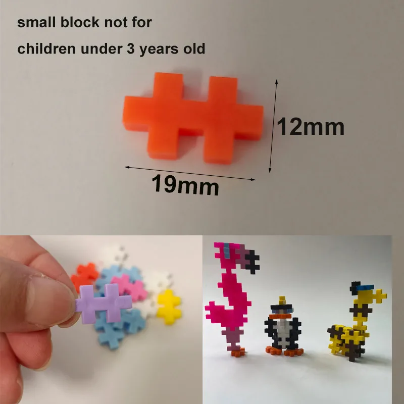DIY Creative Building Blocks Lot Pack Plus Plus Classic  Building Blocks Assembled Birthday Gifts Children's Educational Toys