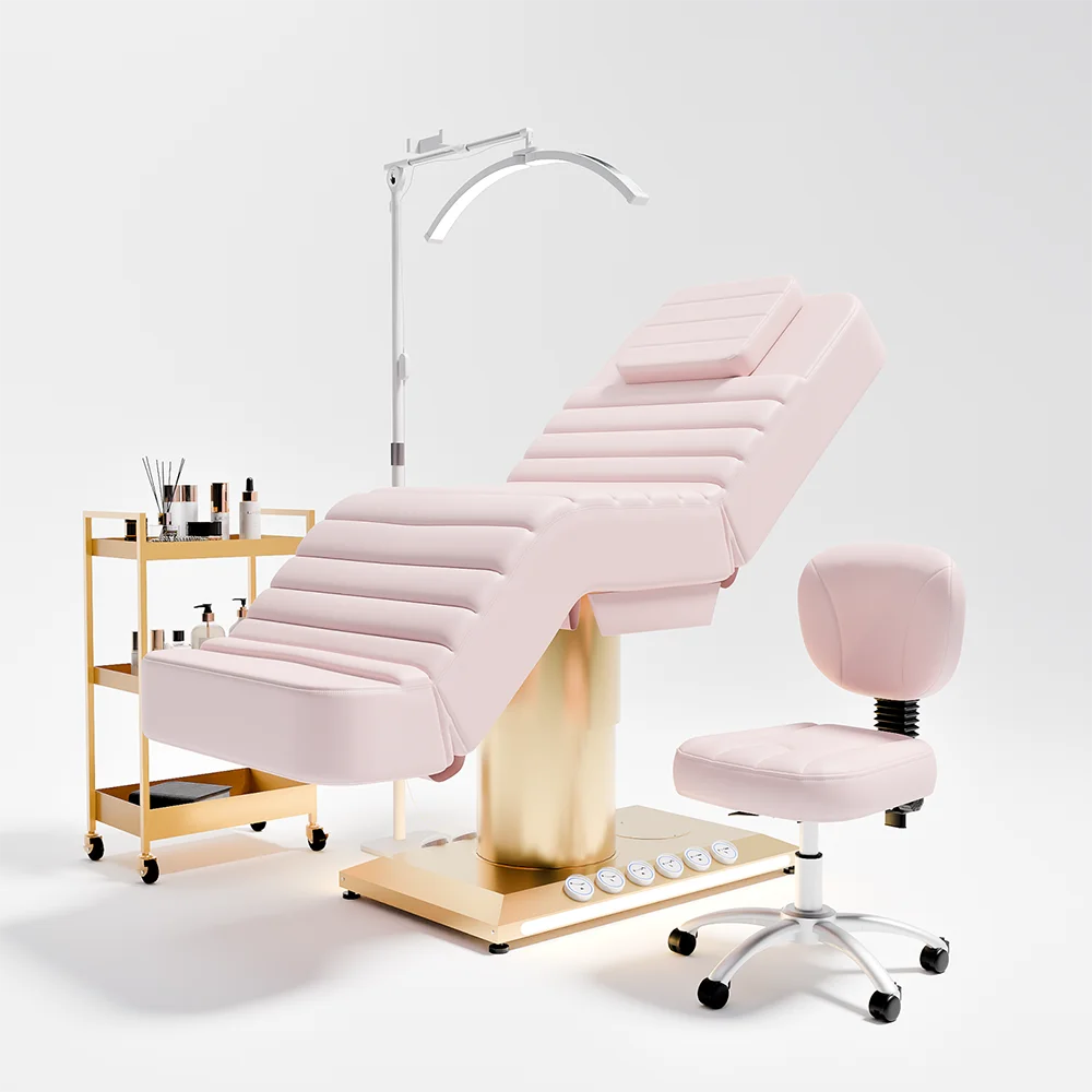 Kosmetikliege, Massageliege, Untersuchungs- und Diagnoseliege, Stuhl für Schönheitssalons, Gewerbliche Möbel – Detail 3