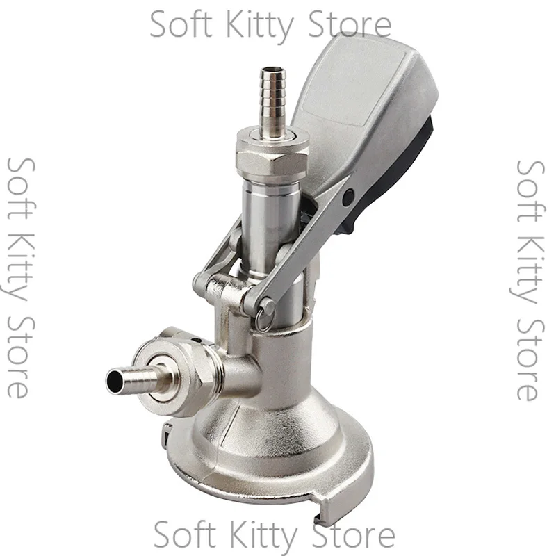 A Type/ G Type Beer Keg Coupler,Draft Beer System Keg Tap Dispenser European Standard Cornelius Keg Coupler with Quick Connector