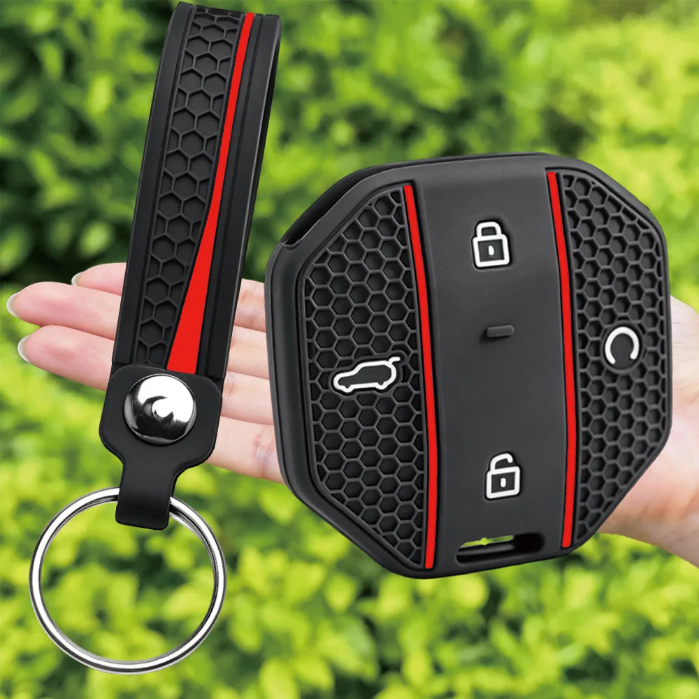 For Chery JETOUR Traveler T1 T2 Soft Touch Key Protector With Compact Finger Loop And Key Ring