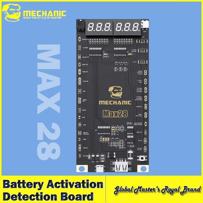 MECHANIC Max28 Battery Activation Detection Board for IPhone 6G-16 Pro Max Android Battery Fast Charge One-click Activation Tool