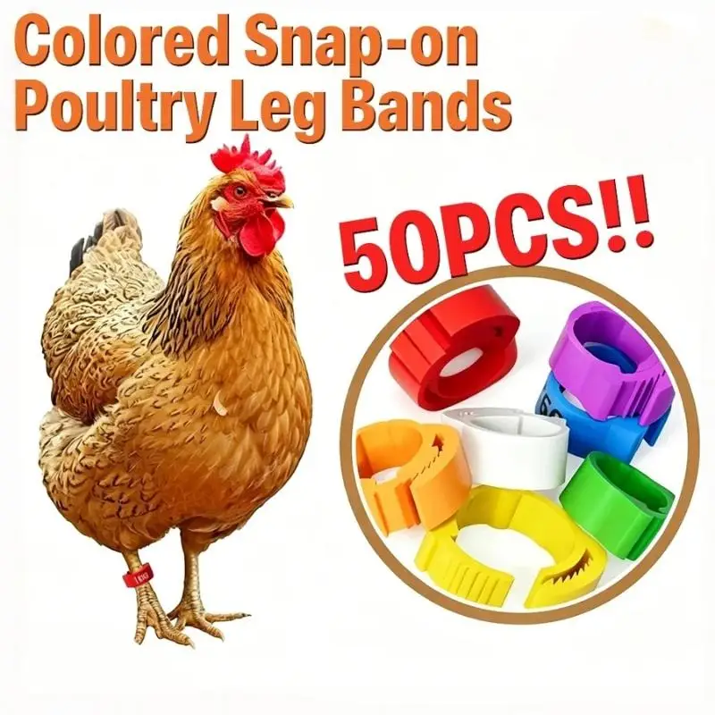 New 100PCS Chicken Foot Ring Chicken Leg Ring Adjustable Size Poultry Leg Digital Label Buckle Rings