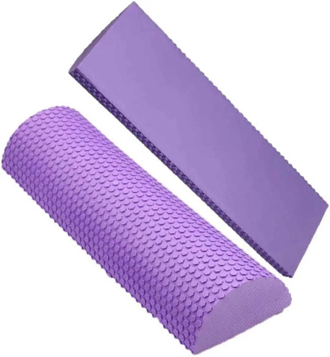 Half Round Yoga Block EVA Foam Roller Balance Pad Yoga Pilates for Muscle Restoration Physical Therapy