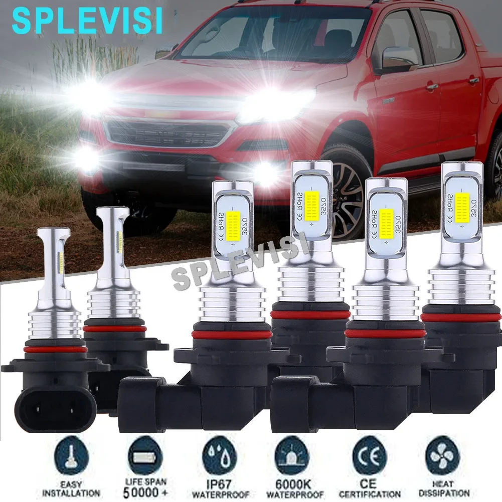 

Car LED Headlight Fog Light Hi Low Beam Bulbs White For Chevrolet Colorado 2009 2010 2011 2012 Avalanche 2002-2005