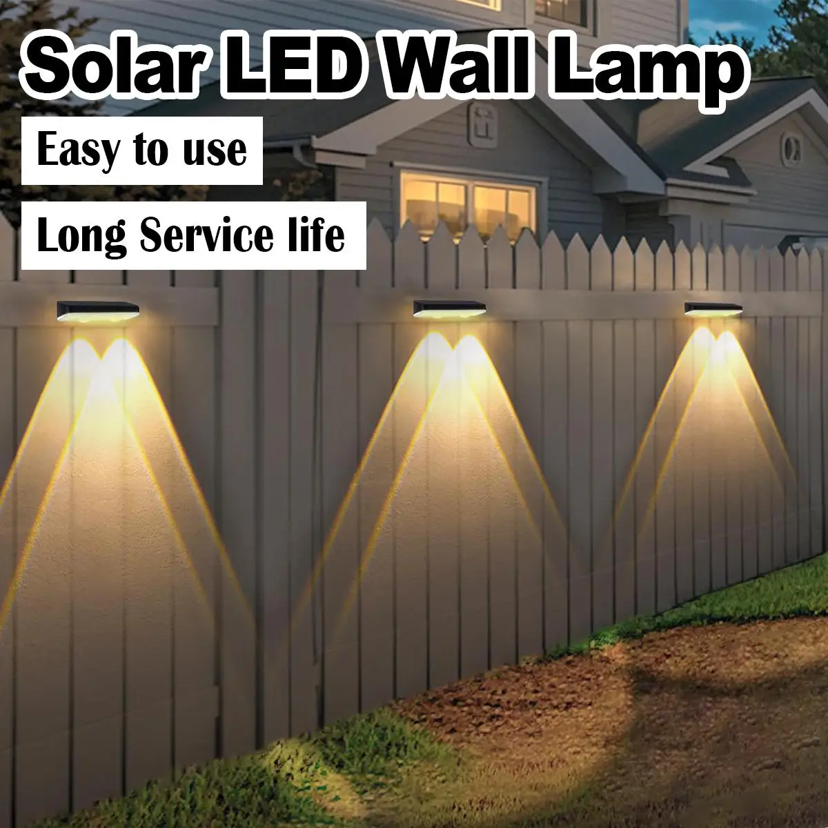 

Солнечный стенный свет на открытом воздухе 0.2w 3.7v электроустановка водонепроницаемая лампа Dimmable панель дома забор привел автоматический в ночном саду заднего двора