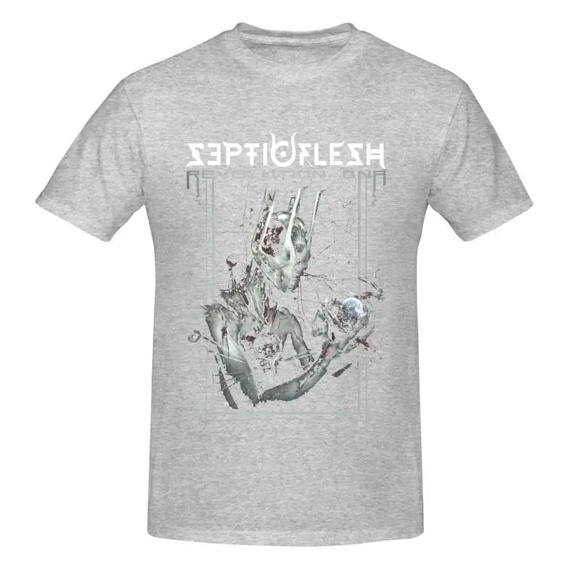 Septic Flesh Revolution Dna Schwarz Shirt T-Shirt T-Top Design Vintage Comfortabel