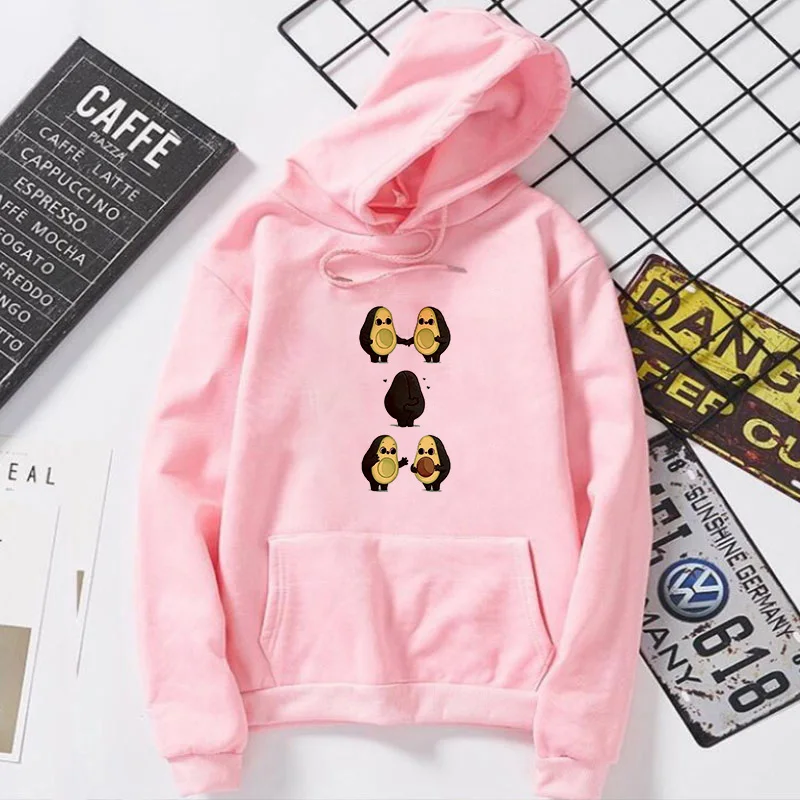 Hipster clothes Sweatshirts Women Pink White Women's Hoodies Warm Ladies Long Sleeve Casual Hooded Pullover Clothes Sweatshirt