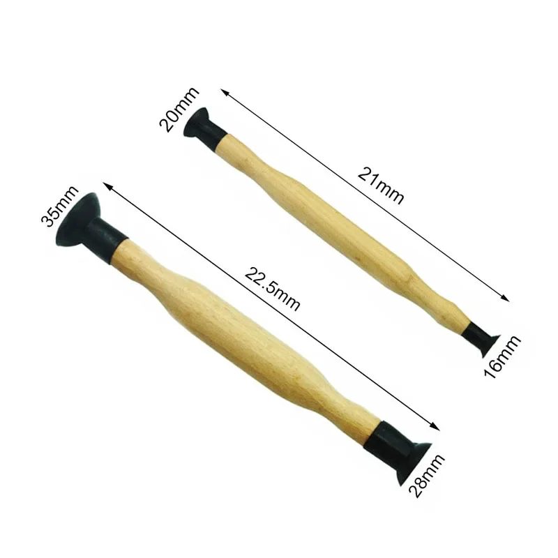 Pack of 2pcs Valve Lapping Sticks Wooden Grip with Suction Cup for Auto Motorcycle Cylinder Engine Valves Grinding