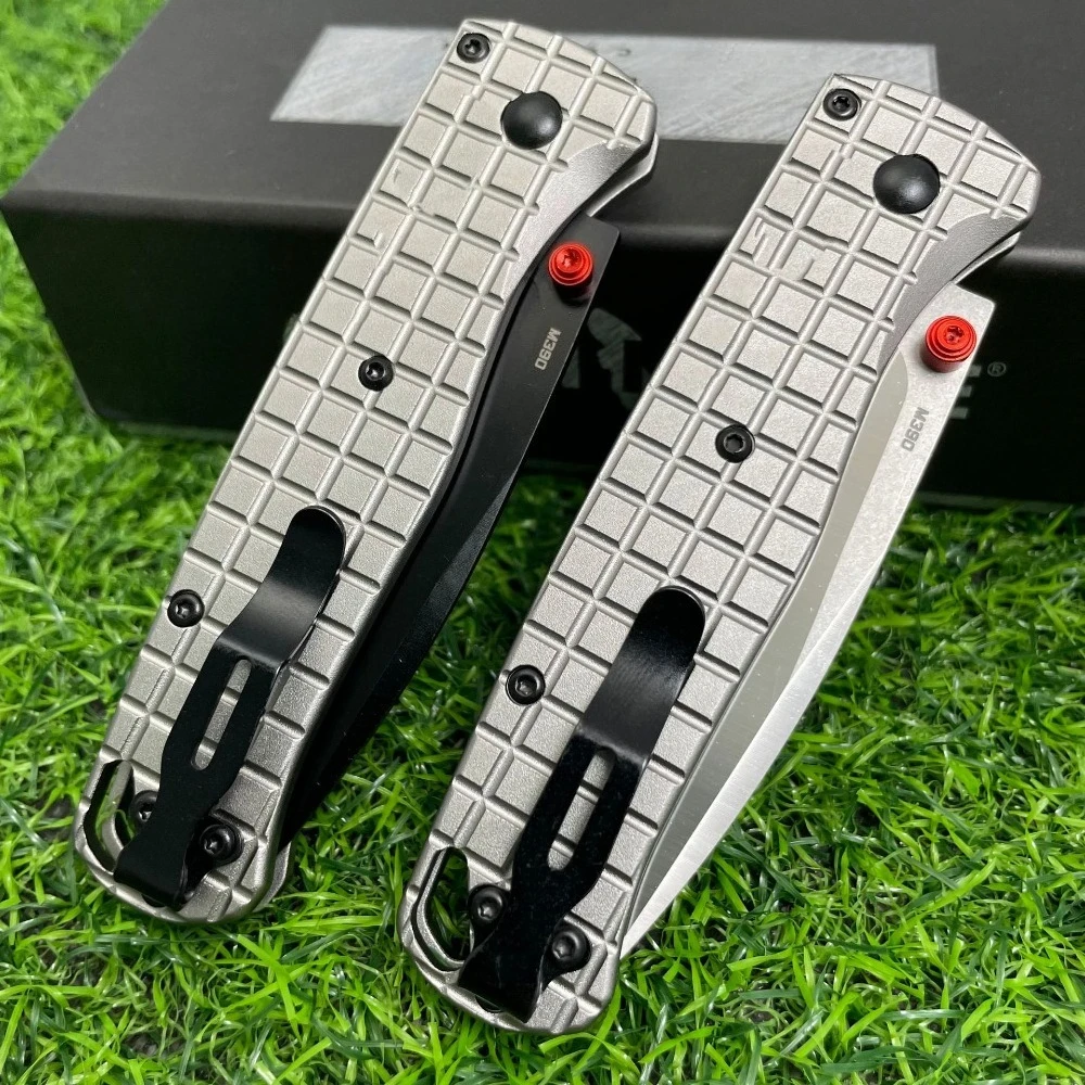 BM535 접이식 나이프 수류탄 질감 알루미늄 합금 손잡이 야외 캠핑 휴대용 날카로운 포켓 나이프