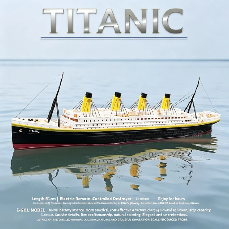 Remote‑Controlled Classic Cruise Liner Wireless Electric Rc Toy Boat For Pool Lake Water Play Realistic Vessel Model For Adult H