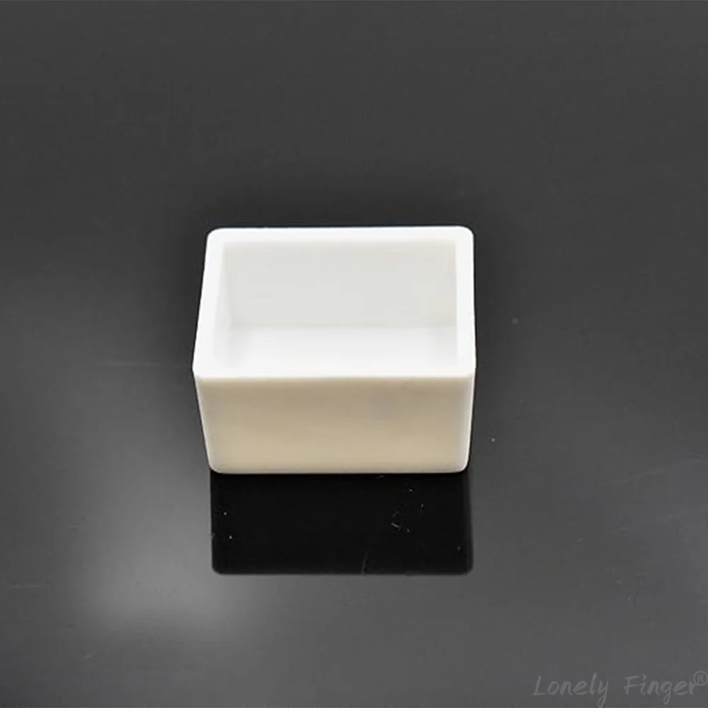 1.8 مللي نصف مقلاة ألوان مائية 50/100/200 قطعة نصف مقالي فارغة من البلاستيك الأبيض لطلاء الألوان المائية لوحة فناني بلاستيكية الغواش #6