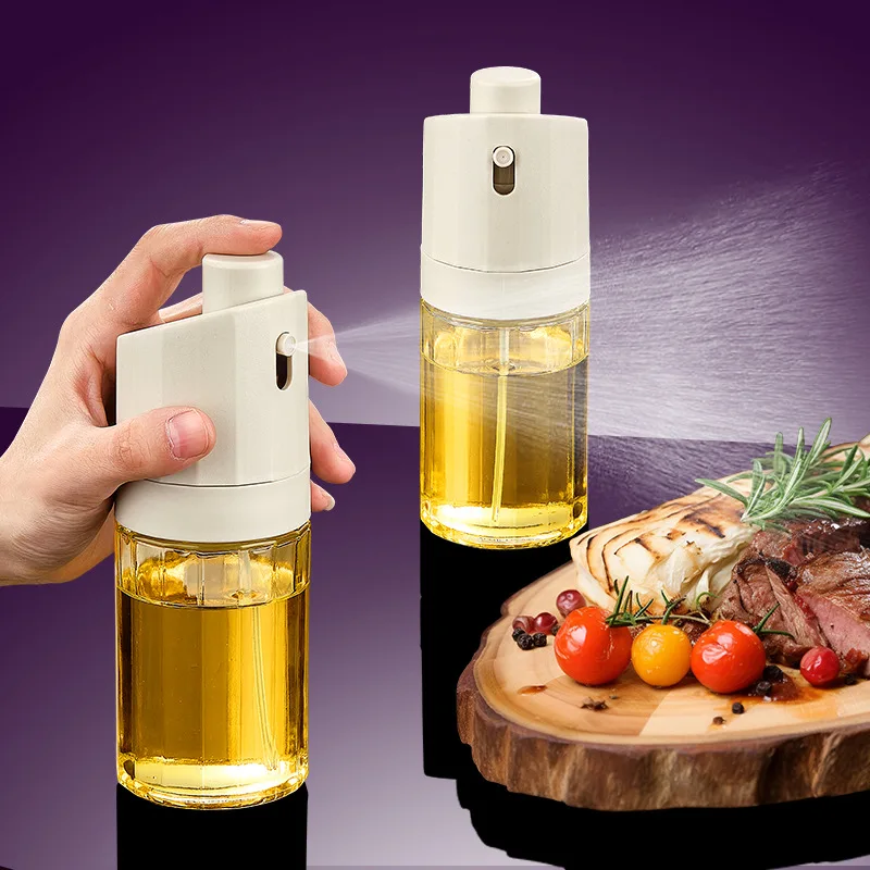 Press Type Glass Oil Spray Bottle Oil Control Pot Bbarbecue Atomization Household Kitchen Oil Air Fryer Oil Spray Bottle