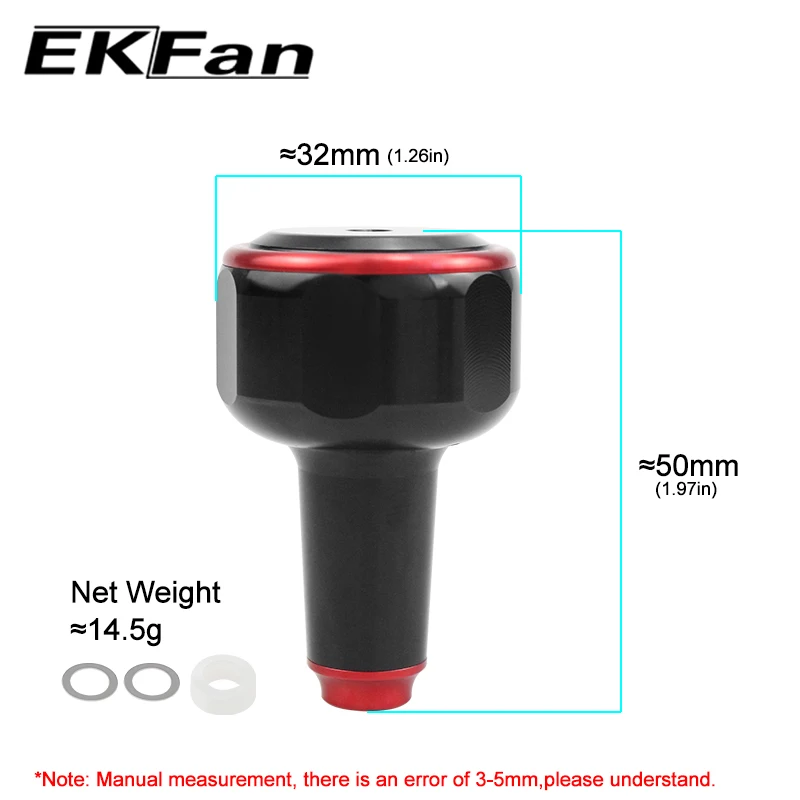 Imagem -05 - Ekfan-alloy Knobs para Spinning e Bastcast Reels Eixo mm 7x4x2.5 mm Bearing Novidades 14.5g